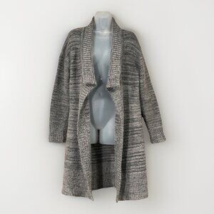 Sundance Lambswool Angora Longline Cardigan Sweater Women's Size Small Gray Wrap